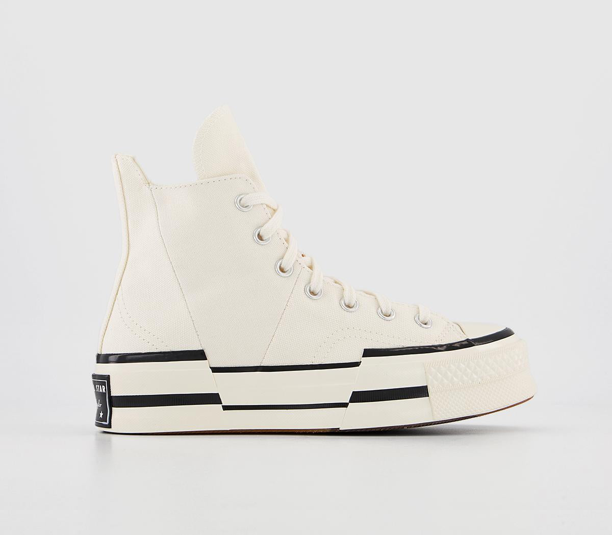 Odd sizes - Converse Chuck 70 Plus Egret Black Egret Uk Sizes Right 7/Left 6