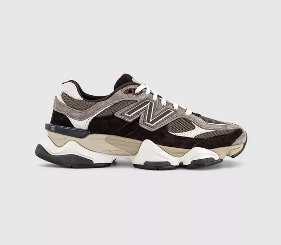 New Balance 9060 Trainers Black White Oatmilk