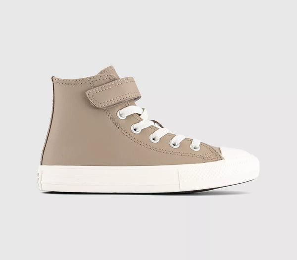 Kids Converse All Star Hi 1Vlace Trainers Vintage Cargo Egret
