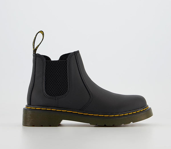 Odd Sizes - Kids Dr. Martens 2976 Junior Black - UK Sizes Right 11.5 youth/Left 12 youth