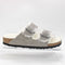 Womens BIRKENSTOCK Womens BIRKENSTOCK Arizona Two Strap Shearling Sandals Grey Suede UK Size 4.5 EU37