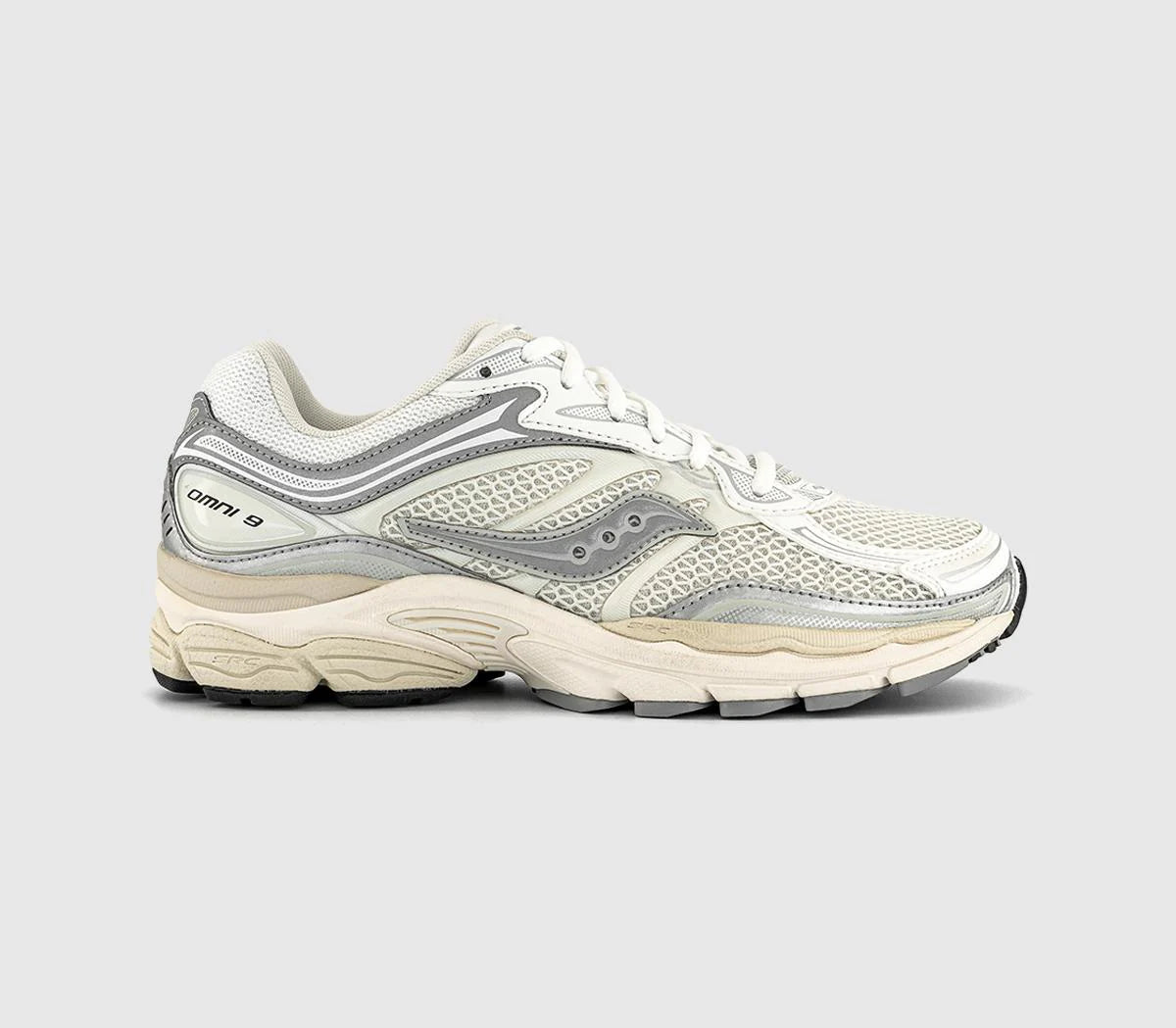Saucony Progrid Omni 9 Trainers White Silver UK Size 4.5