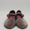 Womens Flabelus Mary Janes Taupe Velvet UK Size 6