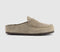Womens BIRKENSTOCK Naples Wrapped EXQUISITE Clogs Suede Taupe UK Size 5.5 EU39
