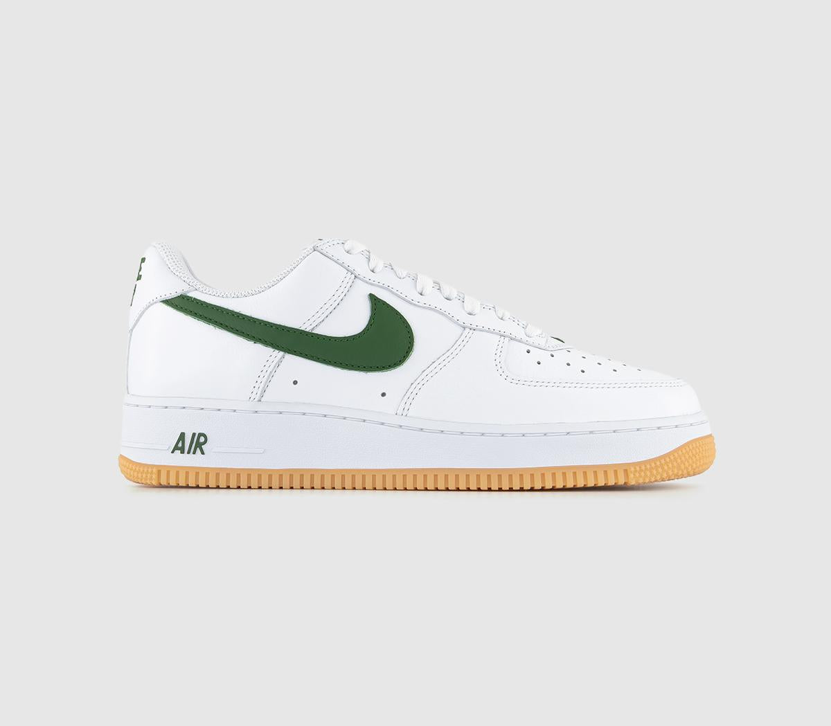 Nike Air Force 1 White Forest Green Gum Yellow Uk Size 8