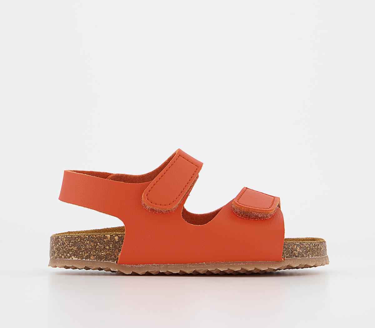 Kids Office Tropical Toddler Double Strap Sandals Orange