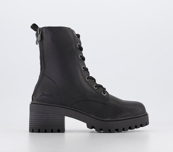 Odd sizes -  Womens Blowfish Malibu Leith Lace Up Boots Black Uk Sizes Right 7/Left 6