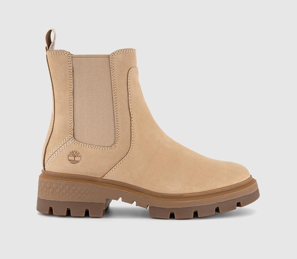 Womens Timberland Cortina Valley Chelsea Boots Light Beige Nubuck Uk Size 4