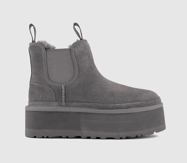 Womens UGG Neumel Platform Chelsea Boots Grey