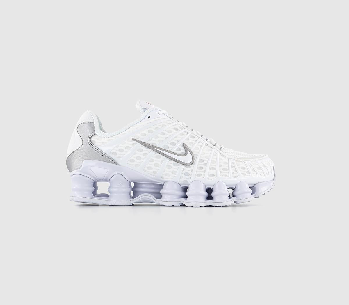 Nike Shox Tl White White Metallic Silver Max Orange Trainers UK Size 6.5