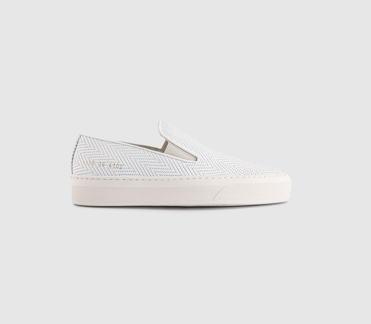 Common Projects Slip On Shoes White Weave