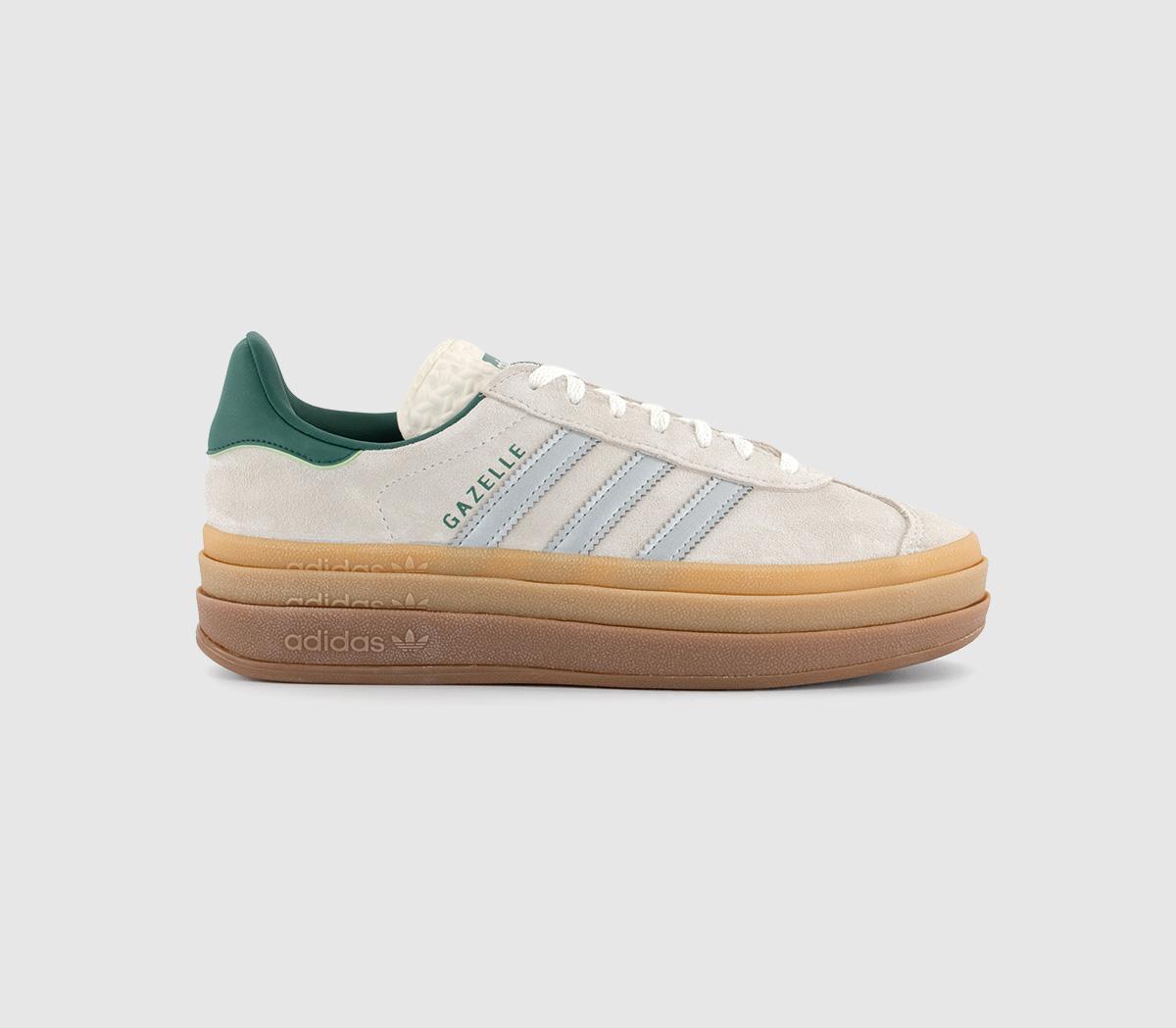 adidas Gazelle Bold W Offwhite Silver Metallic Collegiate Green