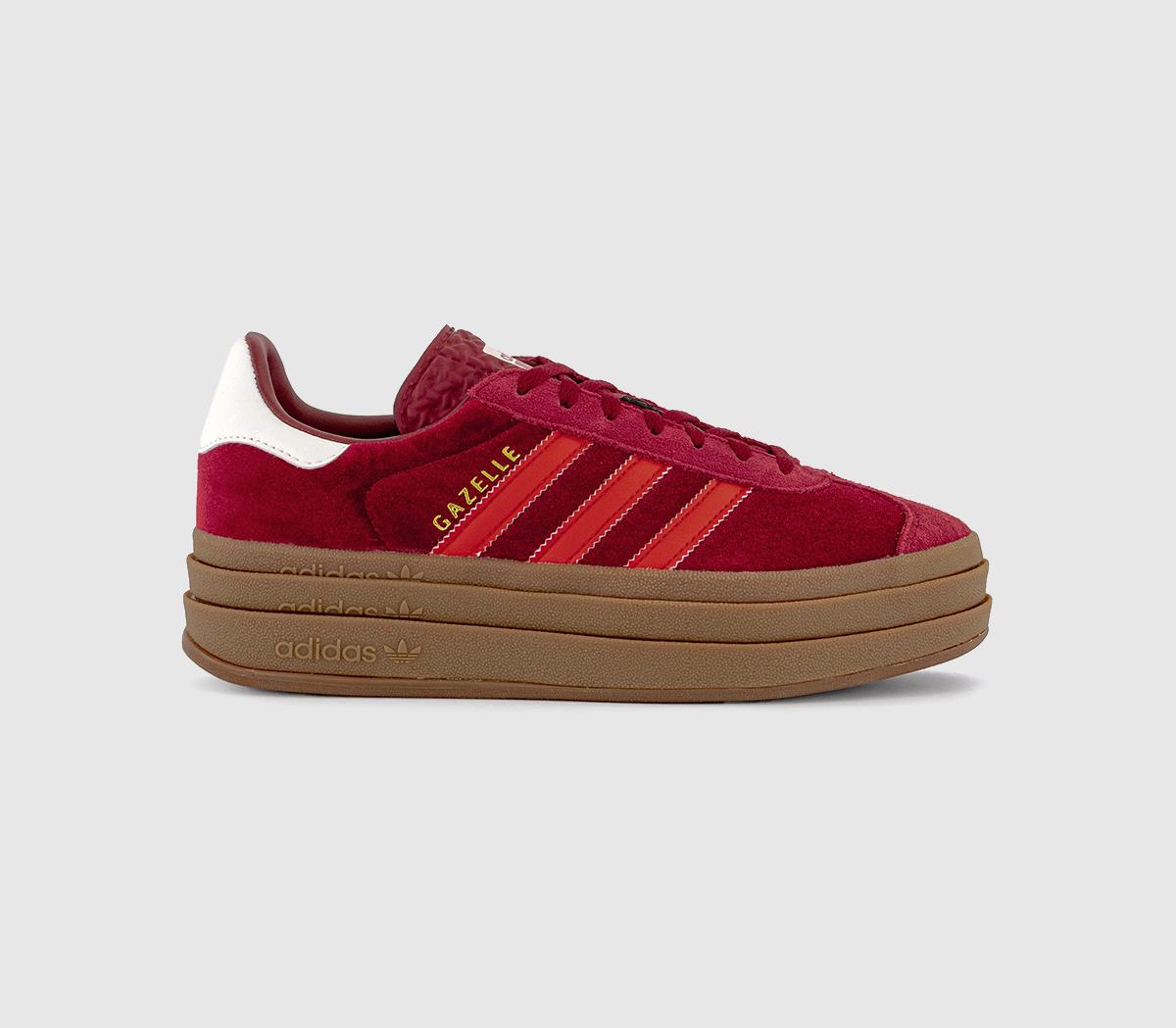 addias Gazelle Bold W Trainers Team Victory Red Preloved Yellow Offwhite