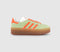 adidas Gazelle Bold W Trainers Semi Green Screaming Orange Gum