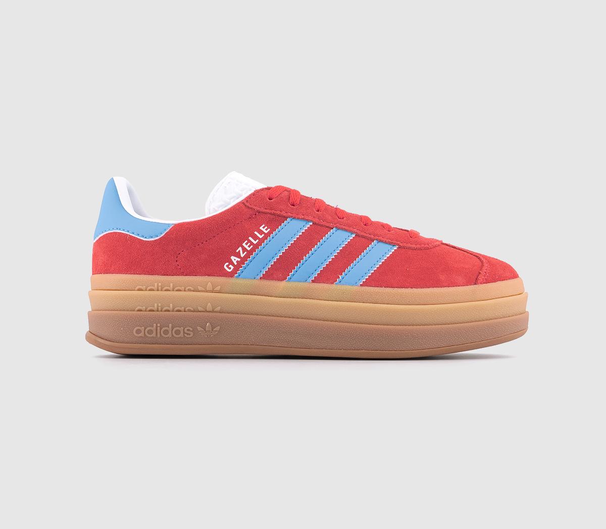 Odd Sizes - adidas Gazelle Bold W Active Pink Semi Blue Burst White - UK Sizes Right 5/Left 5.5