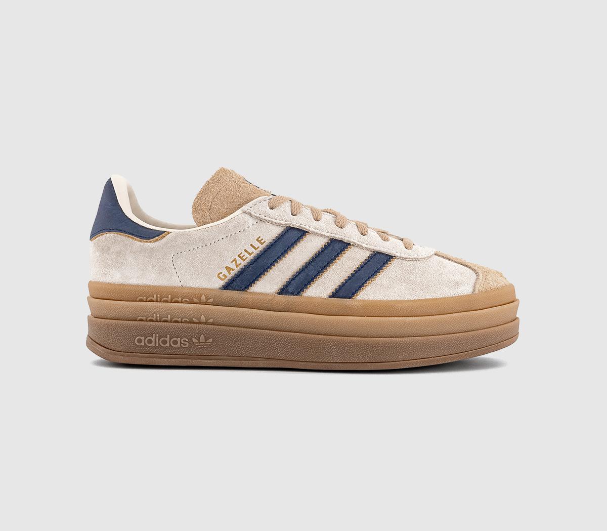 adidas Gazelle Bold W Trainers Cream White Night Indigo Magic Beige