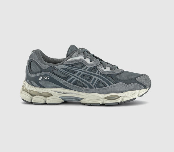 Mens Asics Gel Nyc Trainers Steel Grey Carrier Grey Uk Size 4