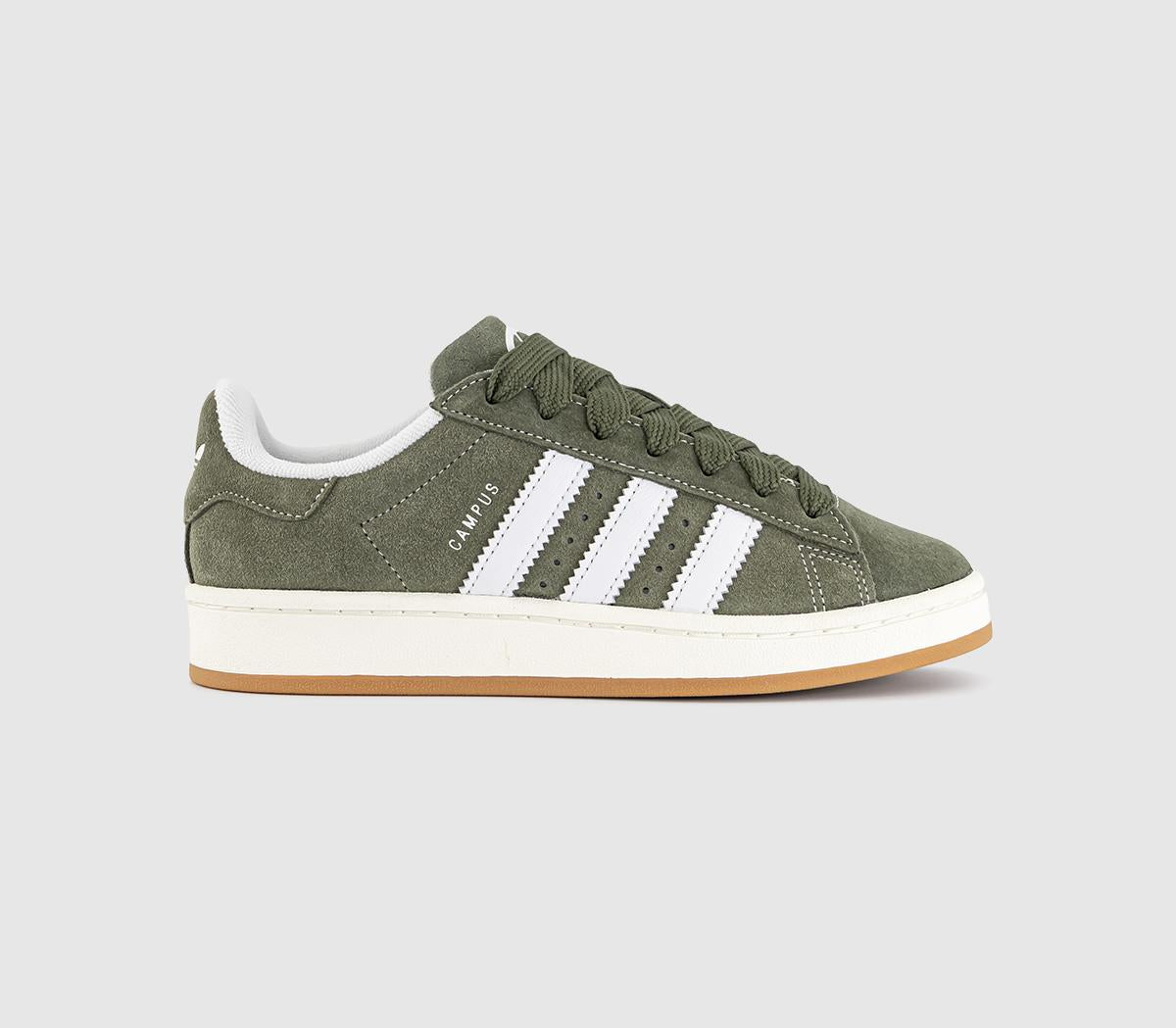 adidas Campus 00s Trainers Olive Strata White Offwhite