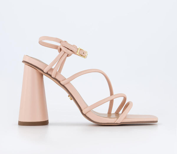 Womens Office High Rise Heel Sandals Nude