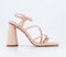 Womens Office High Rise Heel Sandals Nude