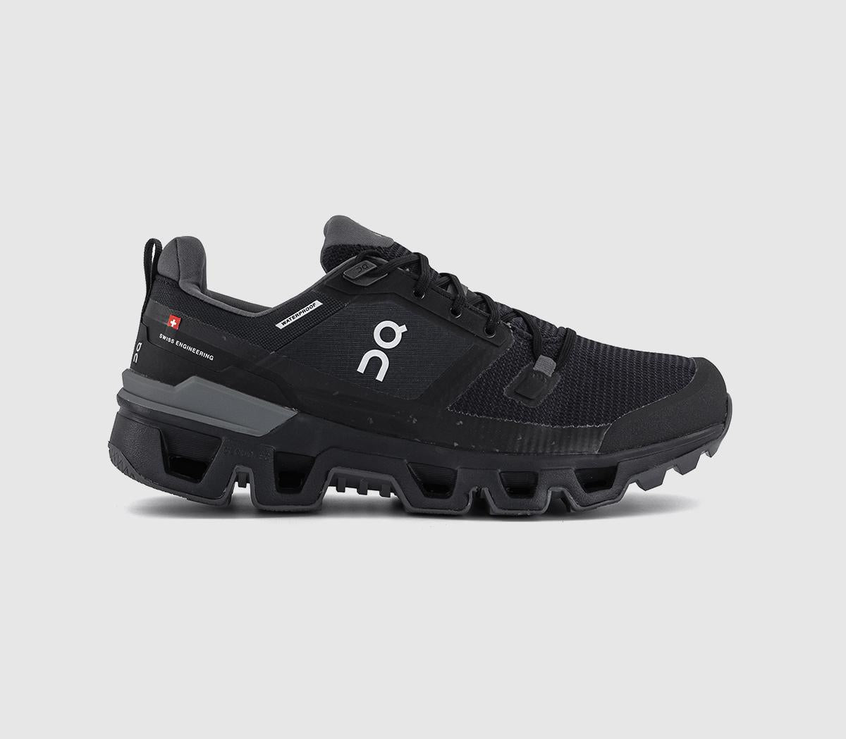 On Running Cloudwander Trainers Waterproof Black Eclipse F