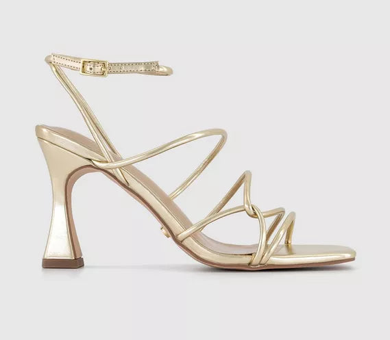 Womens OFFICE Million Dollar Strappy Sandals Gold – OFFCUTS SHOES
