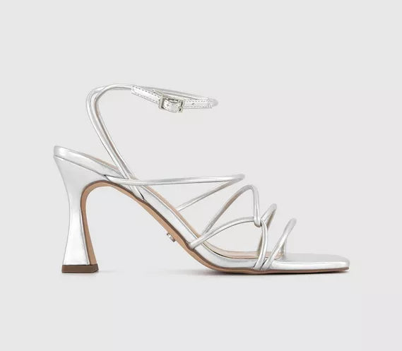 Womens Office Million Dollar Strappy Sandals Silver