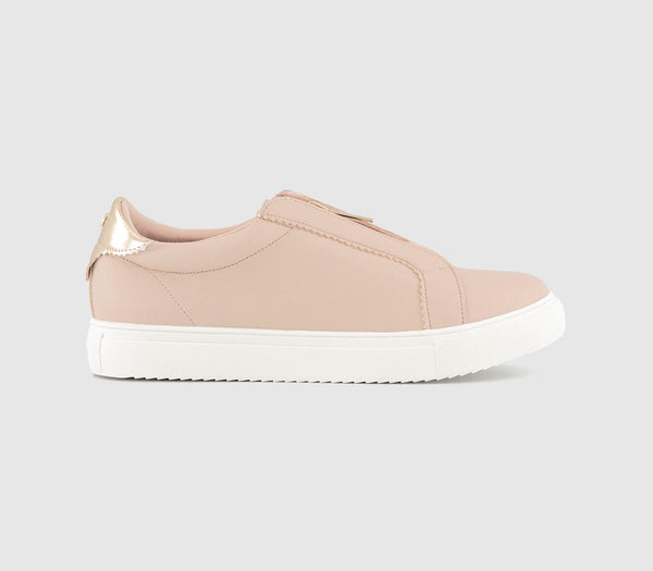 Office Franchise Zip Front Trainers Blush