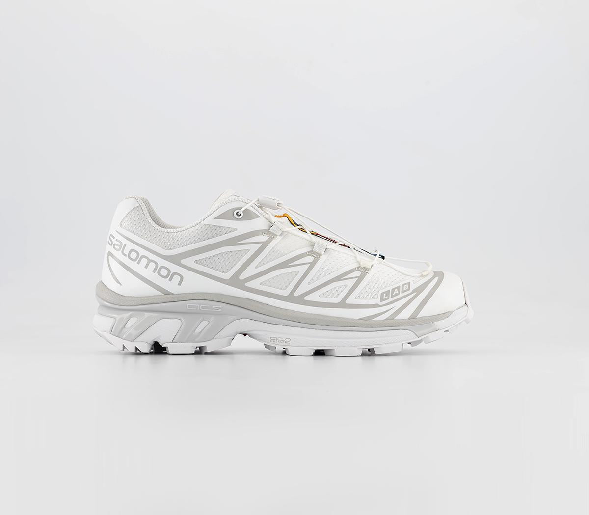 Odd Sizes - Salomon Xt6 White White Lunar Rock - UK Sizes Right 6/Left 7