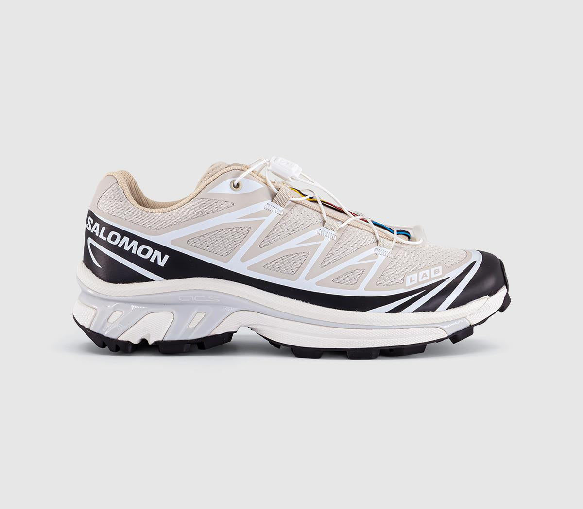 Mens Salomon XT6 Trainers Rainy Day White - OFFCUTS SHOES by OFFICE