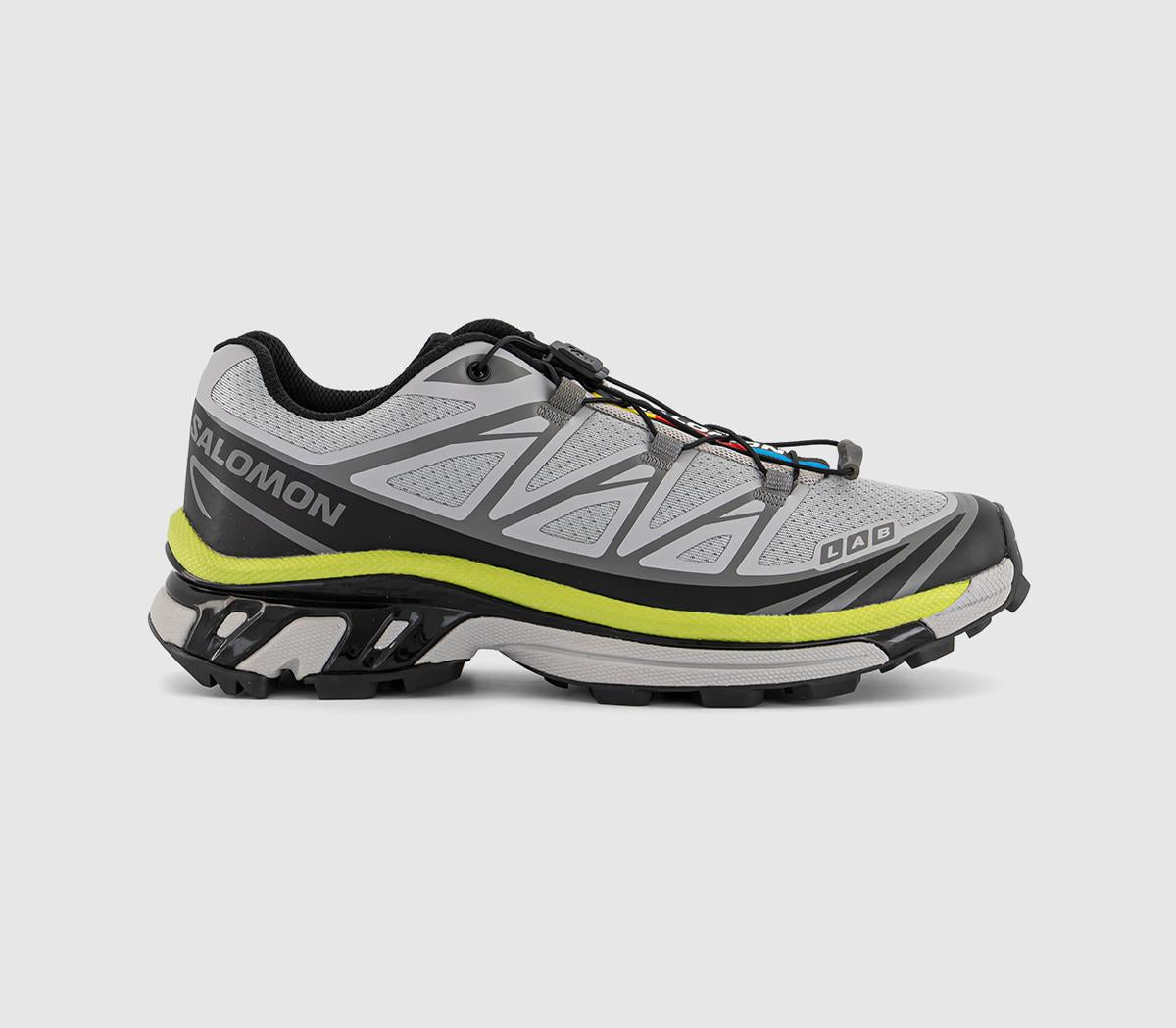 Salomon XT6 Trainers Alloy Black Dark Citron