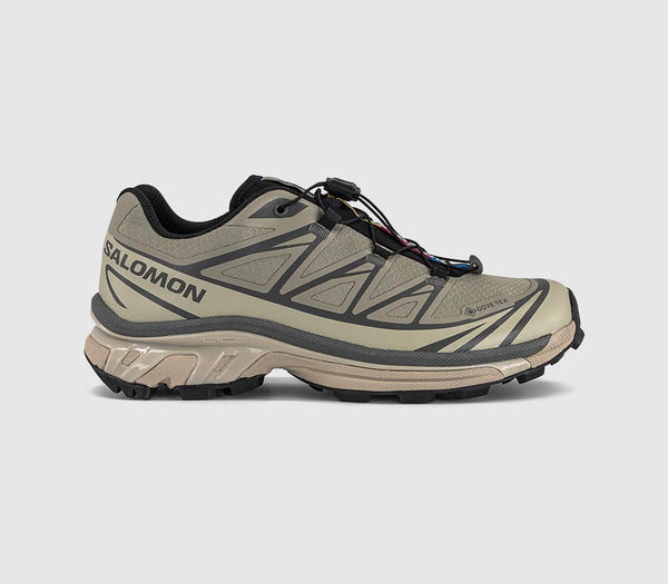 Salomon XT6 GTX Trainers White Pepper Silver Sage Dark Gull Gray