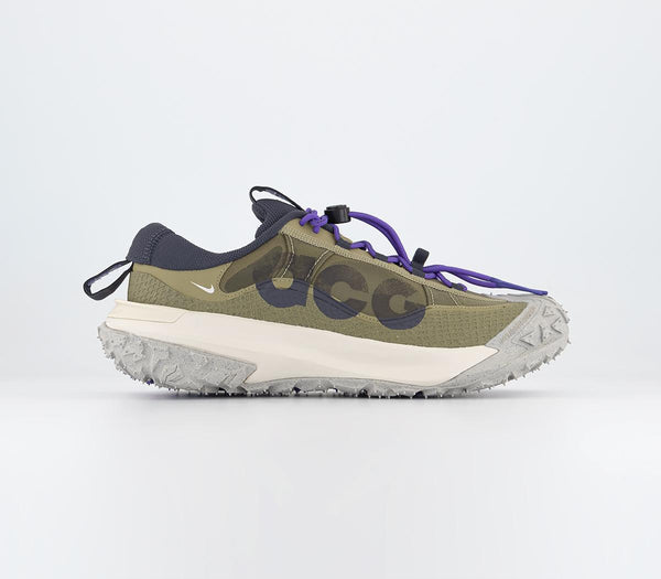 Odd Sizes - Nike Acg Mountain Fly 2 Low Neutral Olive Gridiron Action Grape Light Orewood - UK Sizes Right9/Left 8