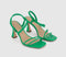 Womens Office Motion Tubular Strappy Knot Detail Heels Green