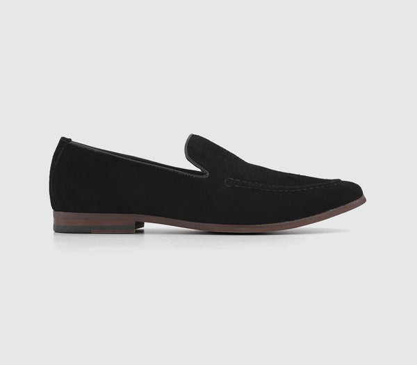 Mens Office Cody Slip On Loafers Black Suede
