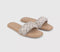 Womens OFFICE Secret Plaited Sandals Silver Embellished