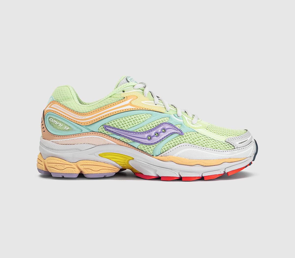 Saucony Progrid Omni 9 Trainers Lime Orchid UK Size 6