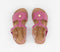 Kids Office Gigi  Infant Flower Leather Sandals Pink Leather