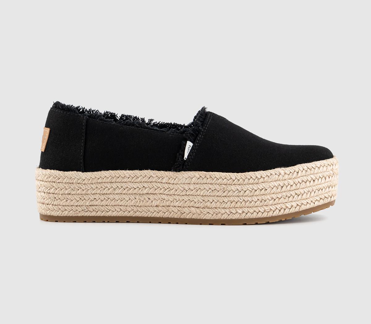 Womens Toms Valencia Espadrille Black