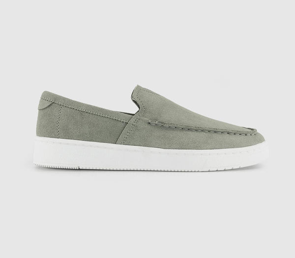 Mens Toms Trvl Lite Loafer Vetiver Grey Suede