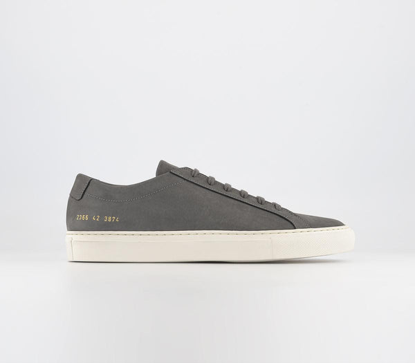 Common Projects Achilles Low Nubuck Trainers Warm Grey