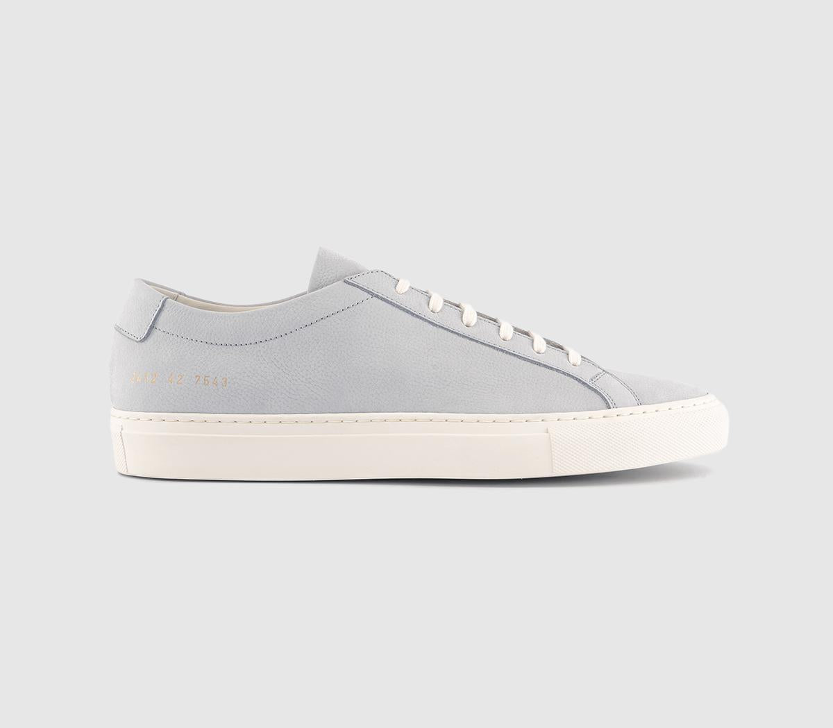 Mens Common Projects Achilles Low Nubuck Grey White Uk Size 10