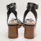 Womens Office Melbourne Two Part Heel Sandals Black Leather