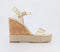 Womens OFFICE Heated Cork Wedge Espadrille Gold