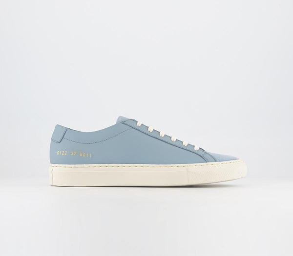 Common Projects Achilles Suede And Leather Trainers Powder Blue