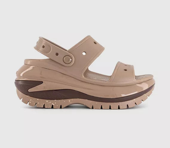 Womens Crocs Classic Mega Crush Sandals Hyper Latte