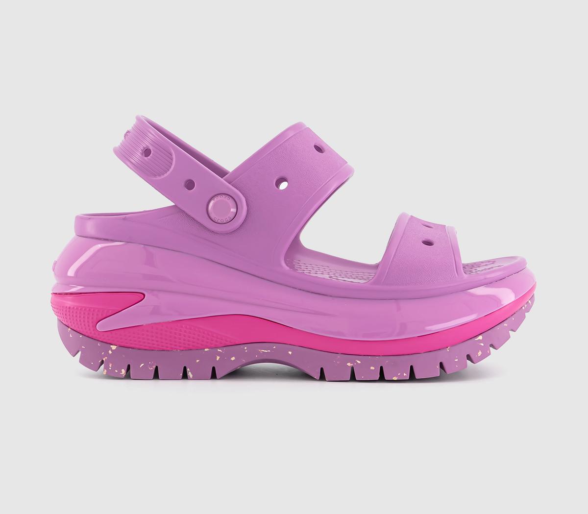 Womens Crocs Classic Mega Crush Sandals Hyper Bubble