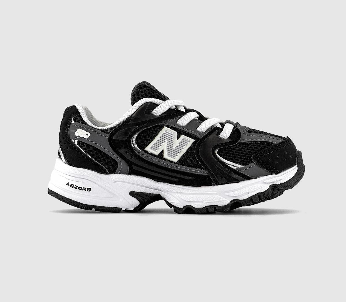 Kids New Balance 530 Infant Trainers Black White