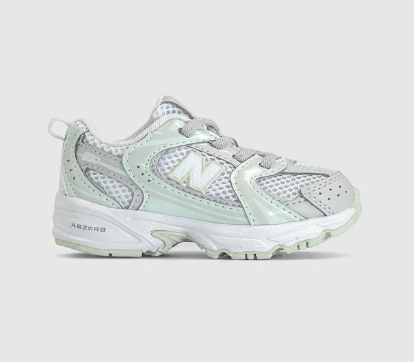 Kids New Balance 530 Infant Trainers Grey Matter Mint Water
