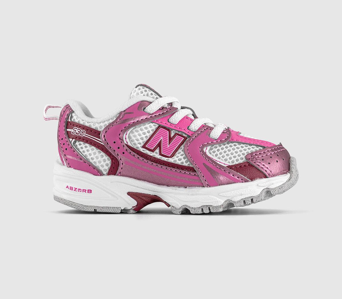 Kids New Balance 530 Infant Trainers Pink Satin Shadow Red